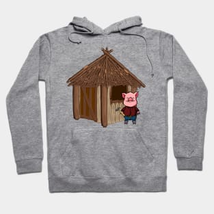 Three Pigs Stick House Lazy Halloween Costume Hoodie